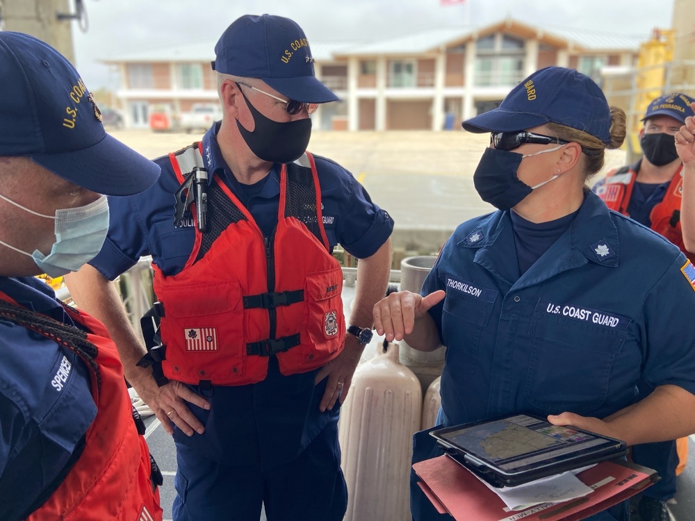 LANT AREA Commander receives post Hurricane Sally operations brief