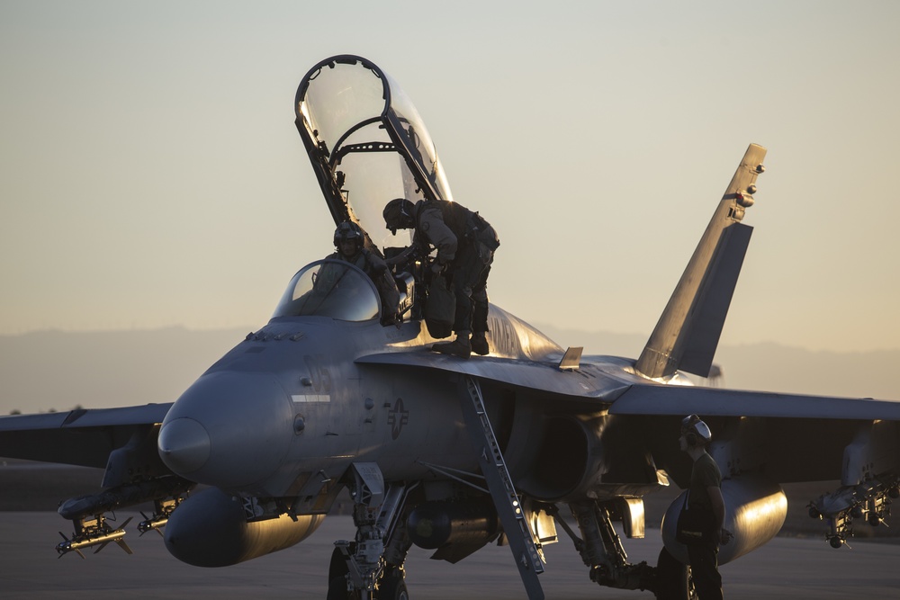 VMFA(AW)-224 F/A-18s at Sunset