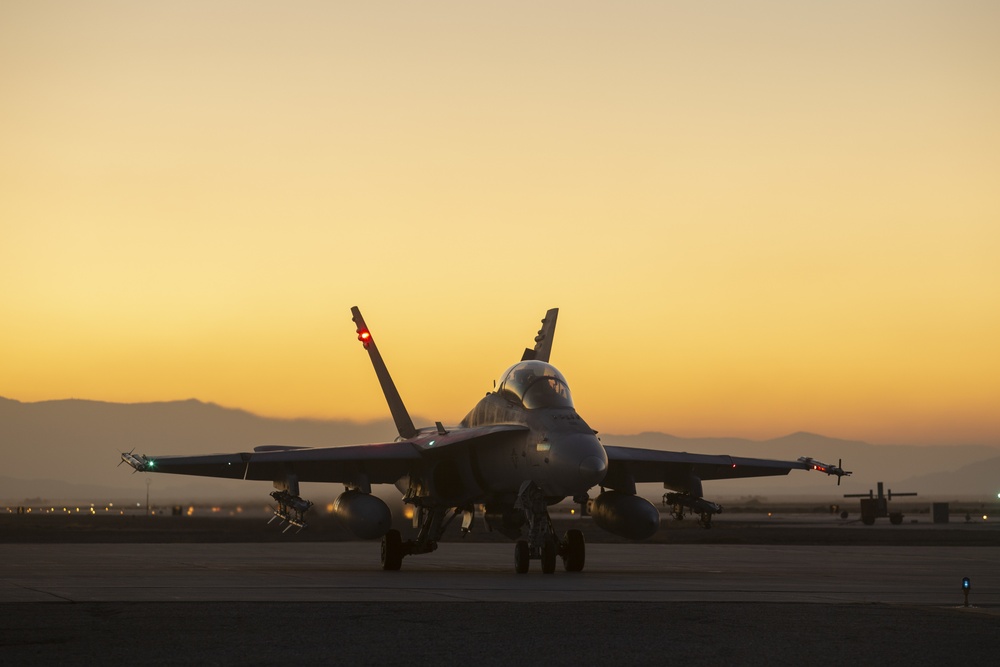 VMFA(AW)-224 F/A-18s at Sunset