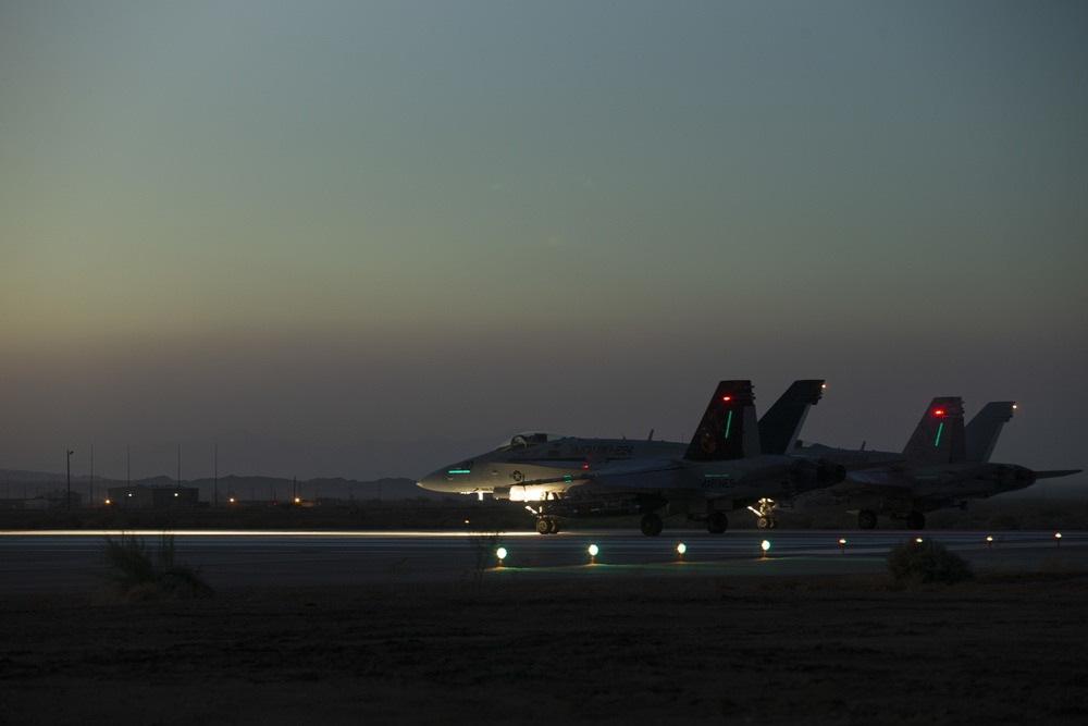 VMFA(AW)-224 F/A-18s at Sunset