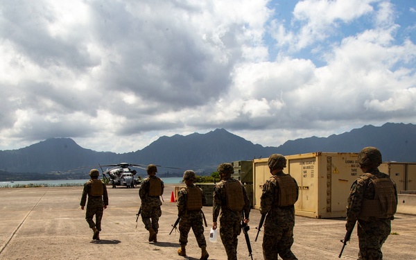 MCBH HQBN Marines participate in casualty evacuation exercise
