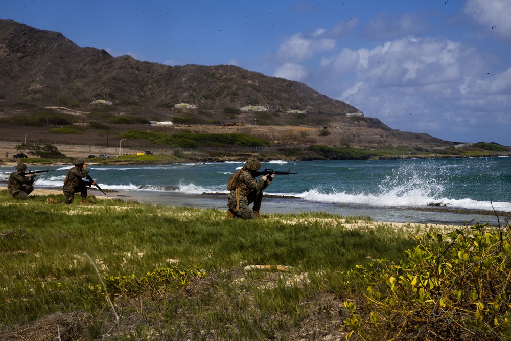 MCBH HQBN Marines participate in casualty evacuation exercise