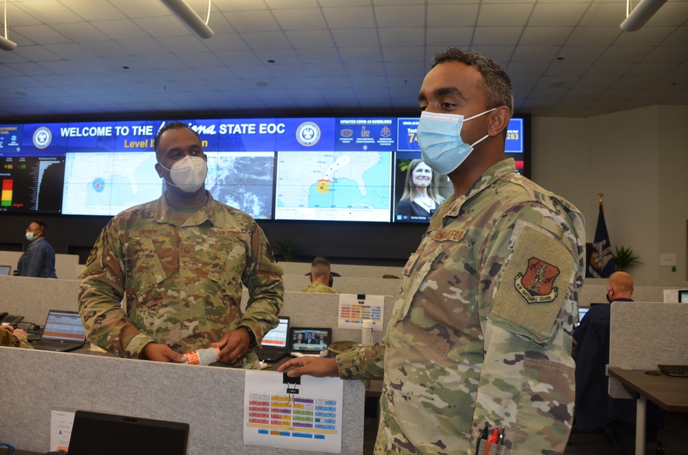 Baton Rouge Emergency Operation Center Monitors Hurricane Delta