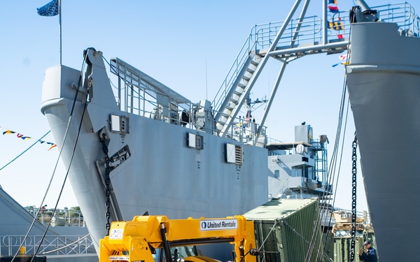 Workers Unload Equipment From LSV 5