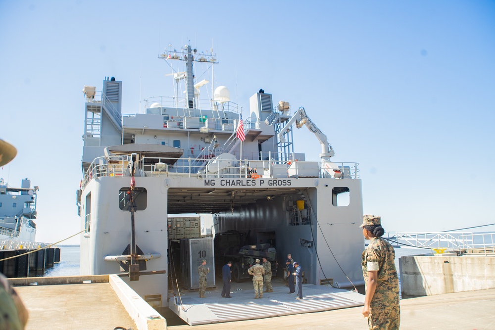 Workers Unload Equipment From LSV 5