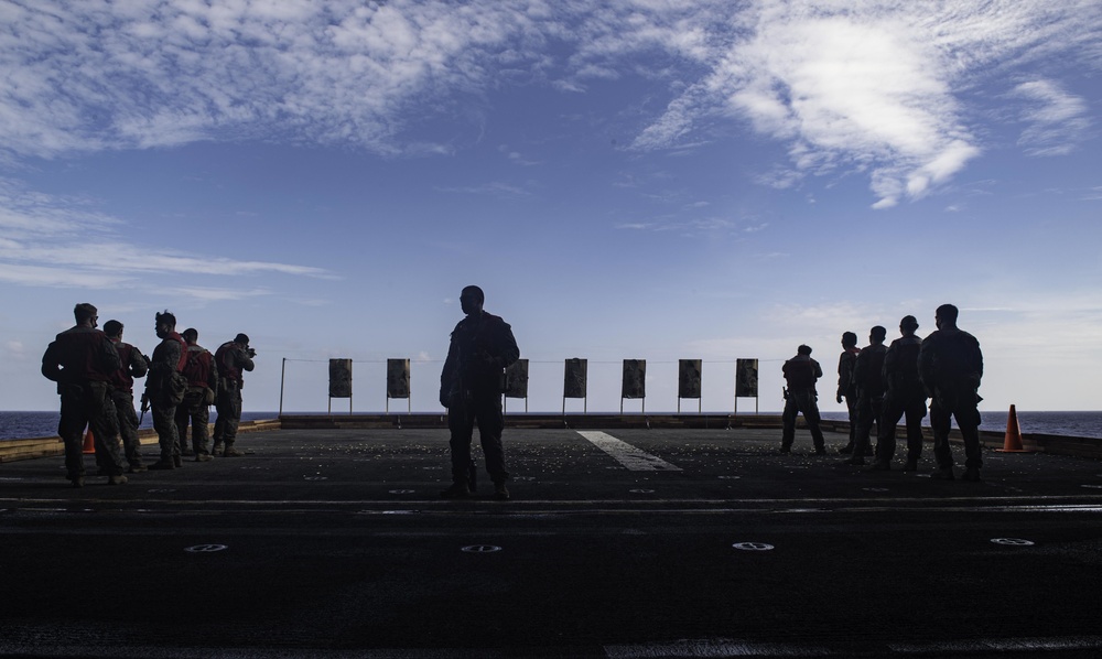 31st Marine Expeditionary Unit Conducts Live-Fire Training Aboard USS America (LHA 6)