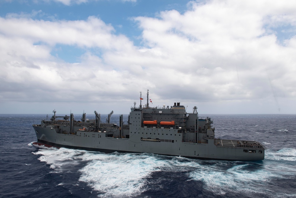 USS America (LHA) Conducts Replenishment-at-sea