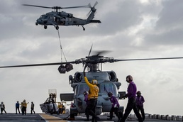 USS America (LHA) Conducts Replenishment-at-sea