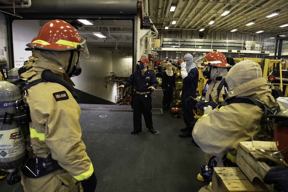USS America (LHA 6) Conducts Firefighting Training