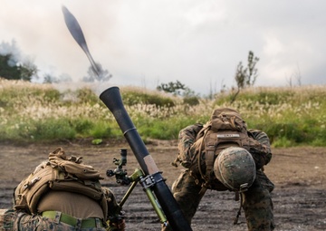 U.S. Marines participate in a live-fire mortar displacement range during exercise Fuji Viper 21.1