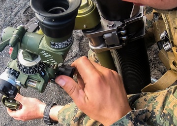 U.S. Marines participate in a live-fire mortar displacement range during exercise Fuji Viper 21.1