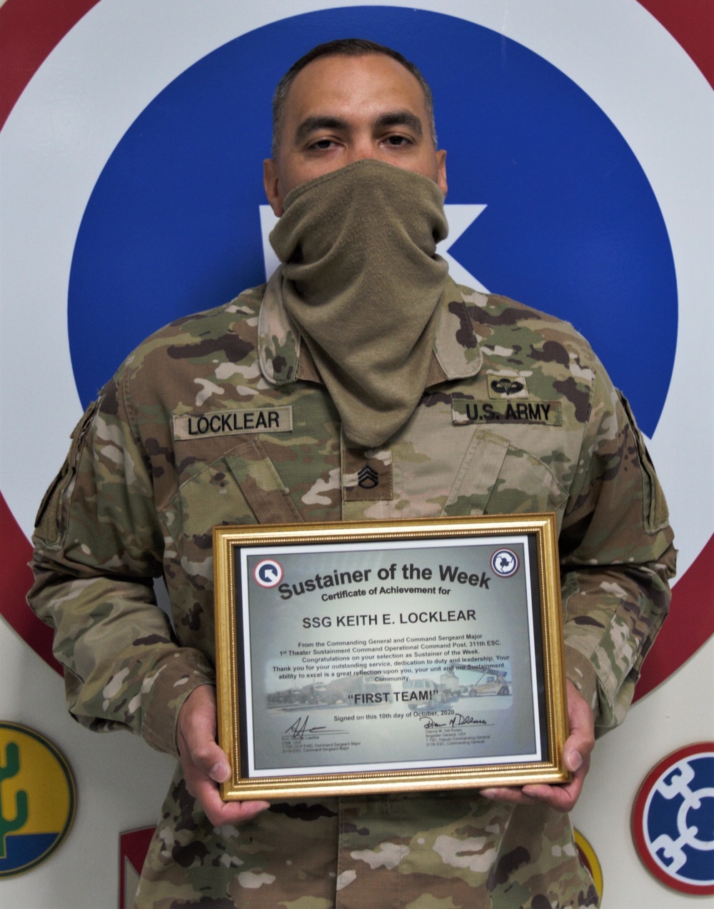Staff Sgt. Locklear Recognized as Sustainer of the Week