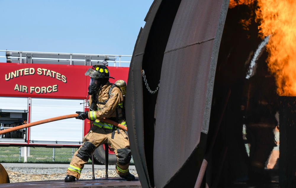 Collaboration builds comradery: Total Force, community firefighters train at Dover