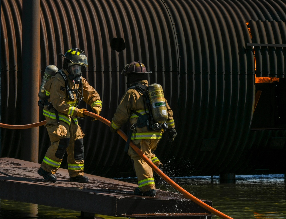 Collaboration builds comradery: Total Force, community firefighters train at Dover