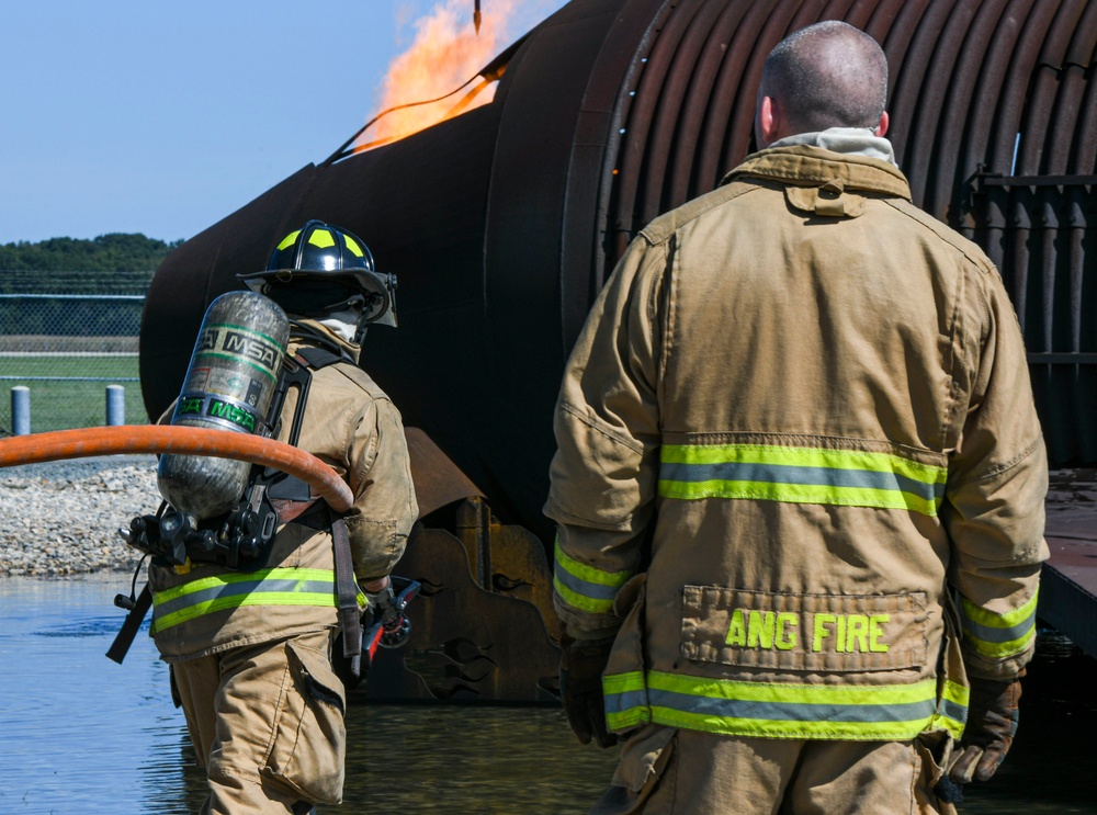 Collaboration builds comradery: Total Force, community firefighters train at Dover