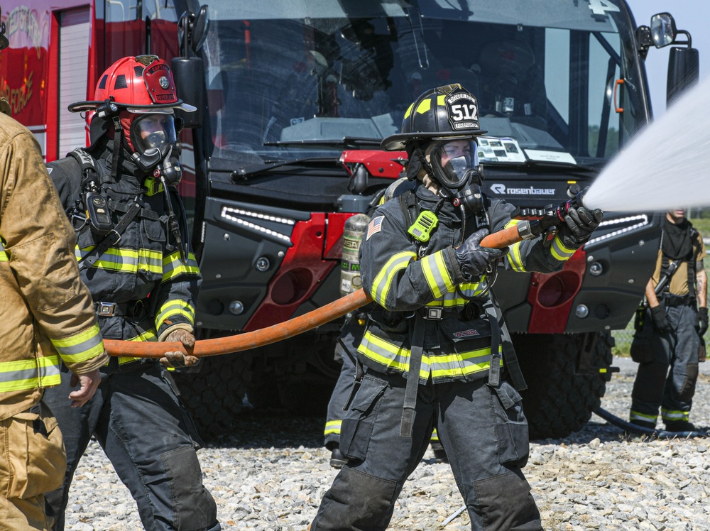 Collaboration builds comradery: Total Force, community firefighters train at Dover