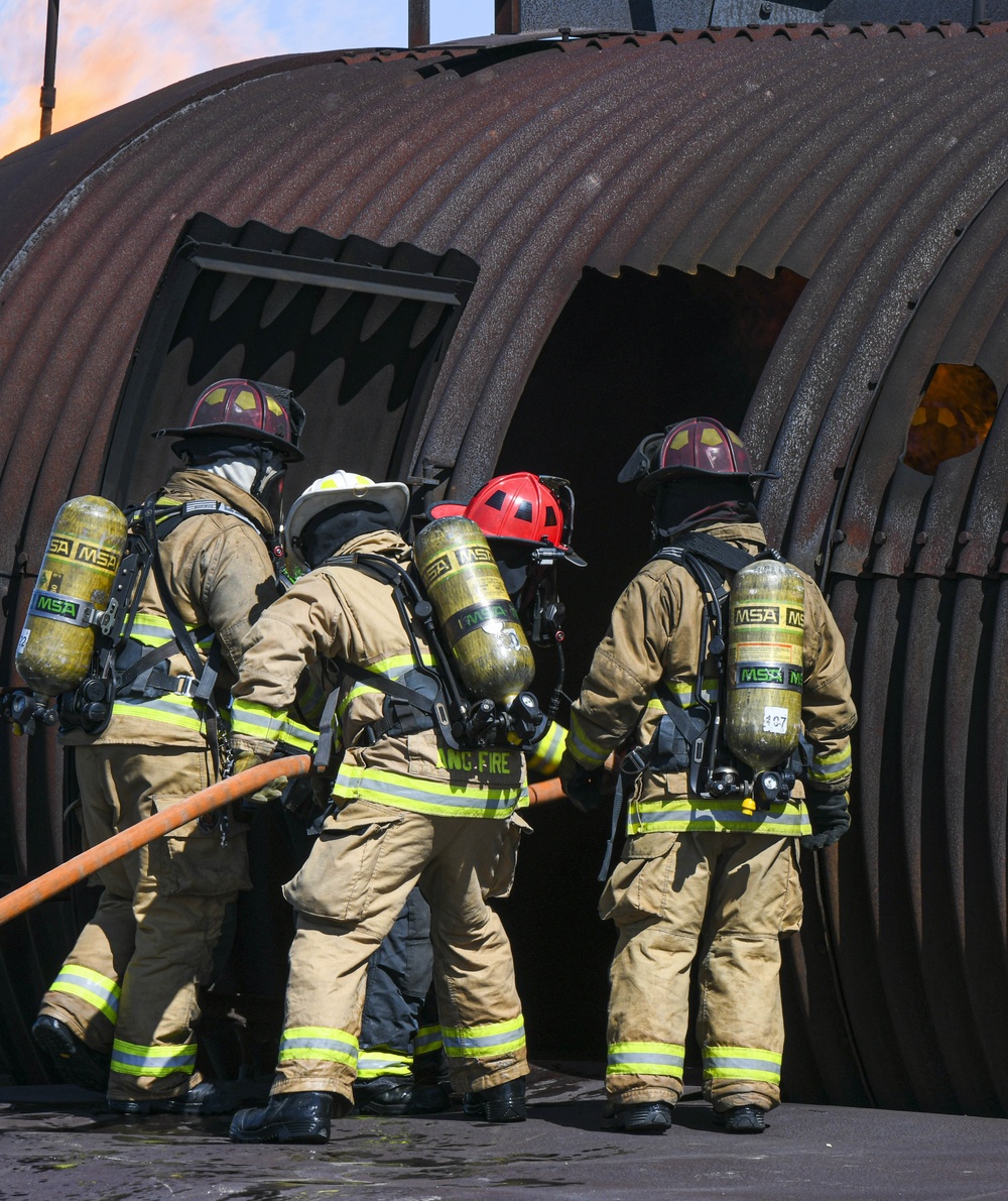 Collaboration builds comradery: Total Force, community firefighters train at Dover