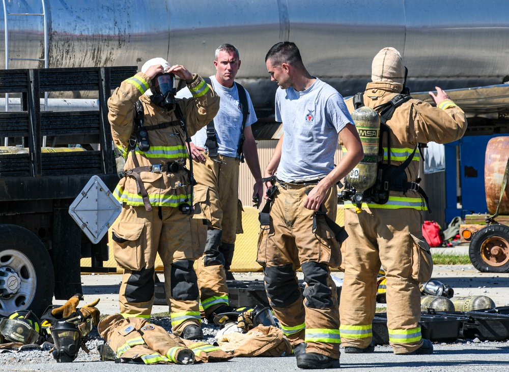 Collaboration builds comradery: Total Force, community firefighters train at Dover