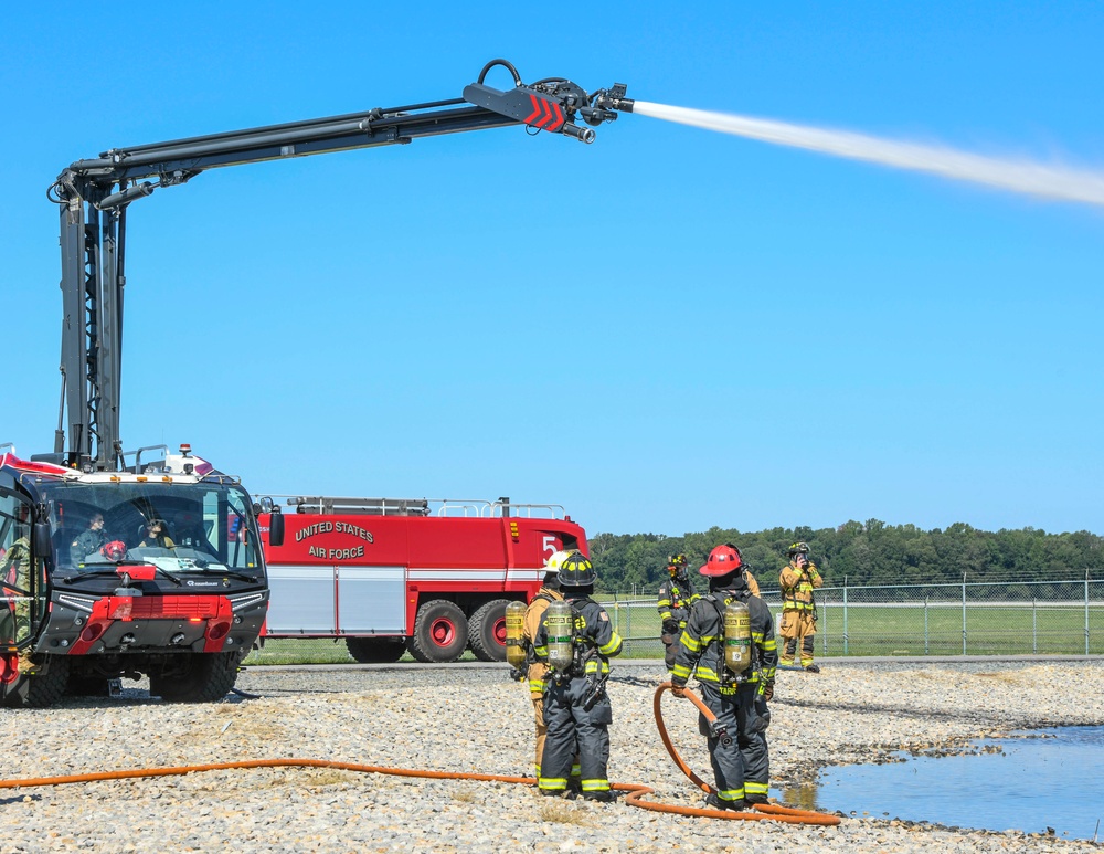 Collaboration builds comradery: Total Force, community firefighters train at Dover