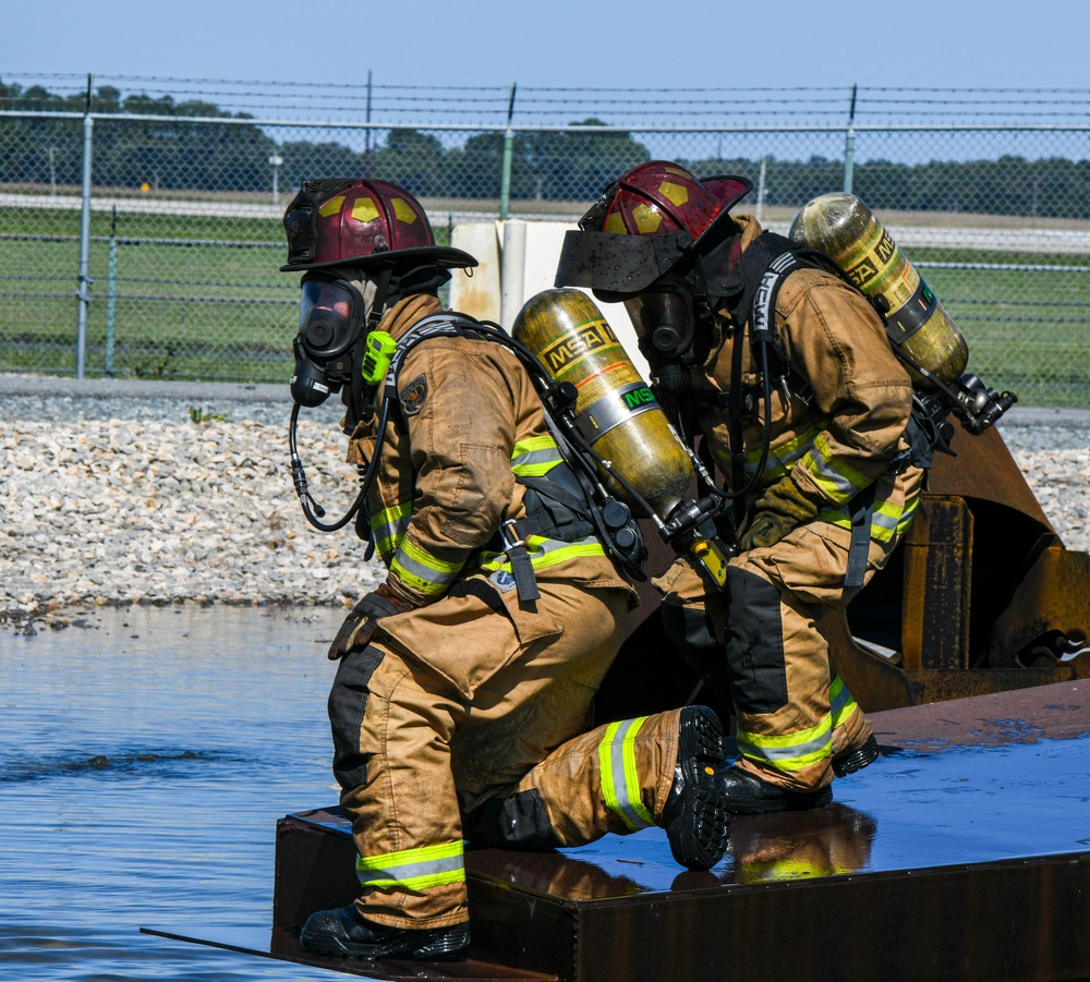 Collaboration builds comradery: Total Force, community firefighters train at Dover