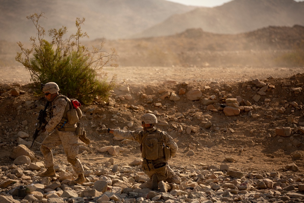 2/1 Conducts Range 410A Platoon Attacks During SLTE 1-21