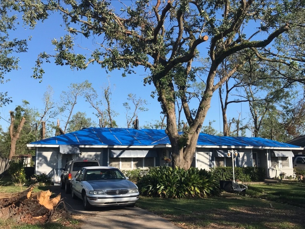 Hurricane Laura Blue Roof survives Hurricane Delta