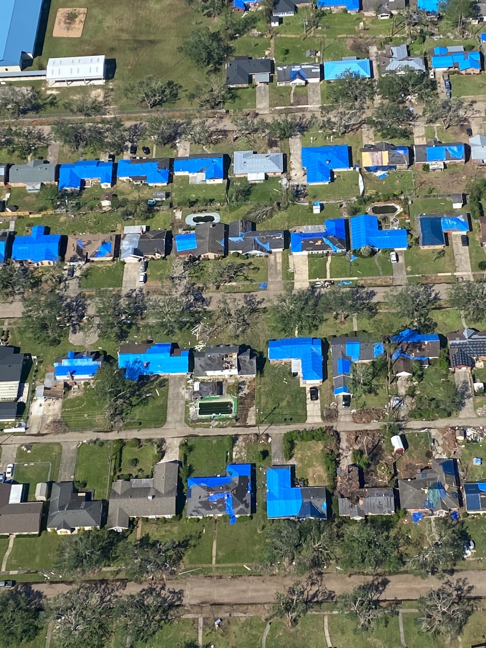 Lake Charles, La., area Blue Roofs, post Hurricane Delta