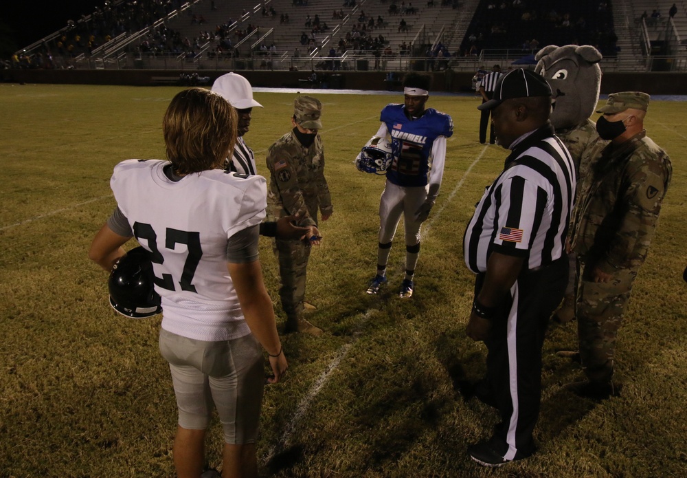 Bradwell Institute hosts military appreciation football game, falls to state-ranked Richmond Hill