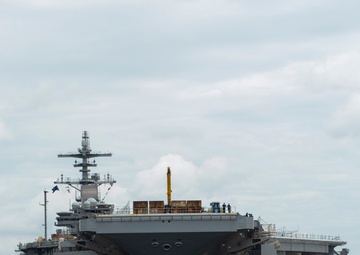 GHWB Departs Dry Dock