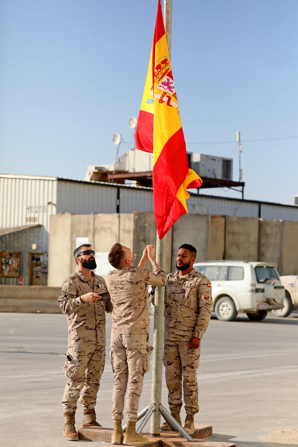 Task Force Toro soldiers celebrate National Day of Spain at Al Asad Air Base