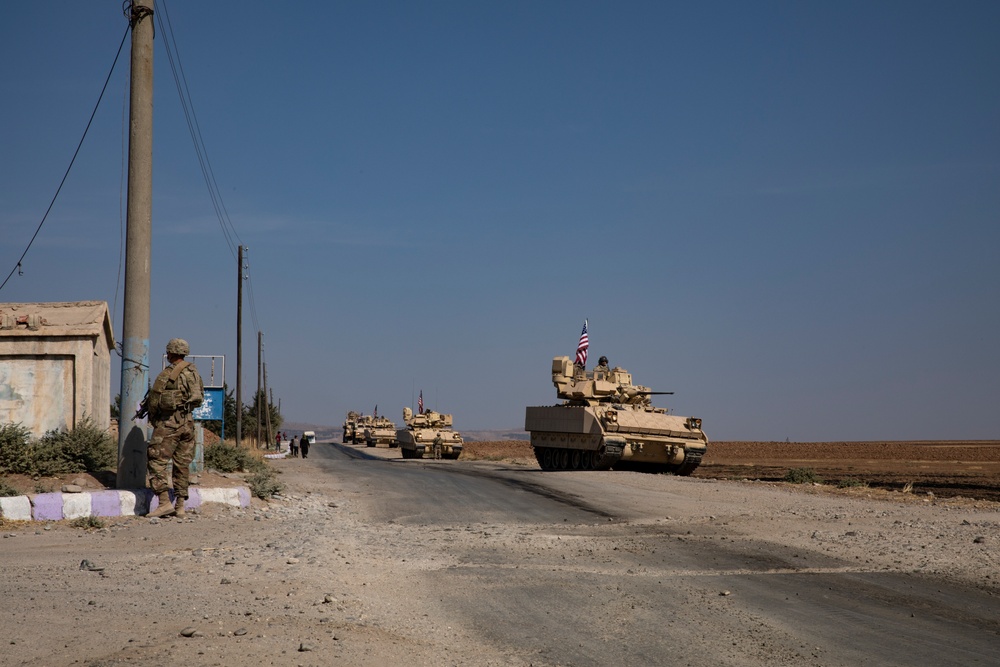 US Soldiers Convoy in Northeastern Syria