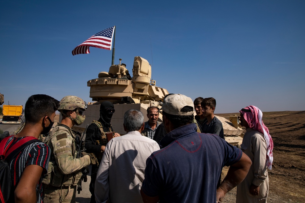 US Soldiers Convoy in Northeastern Syria