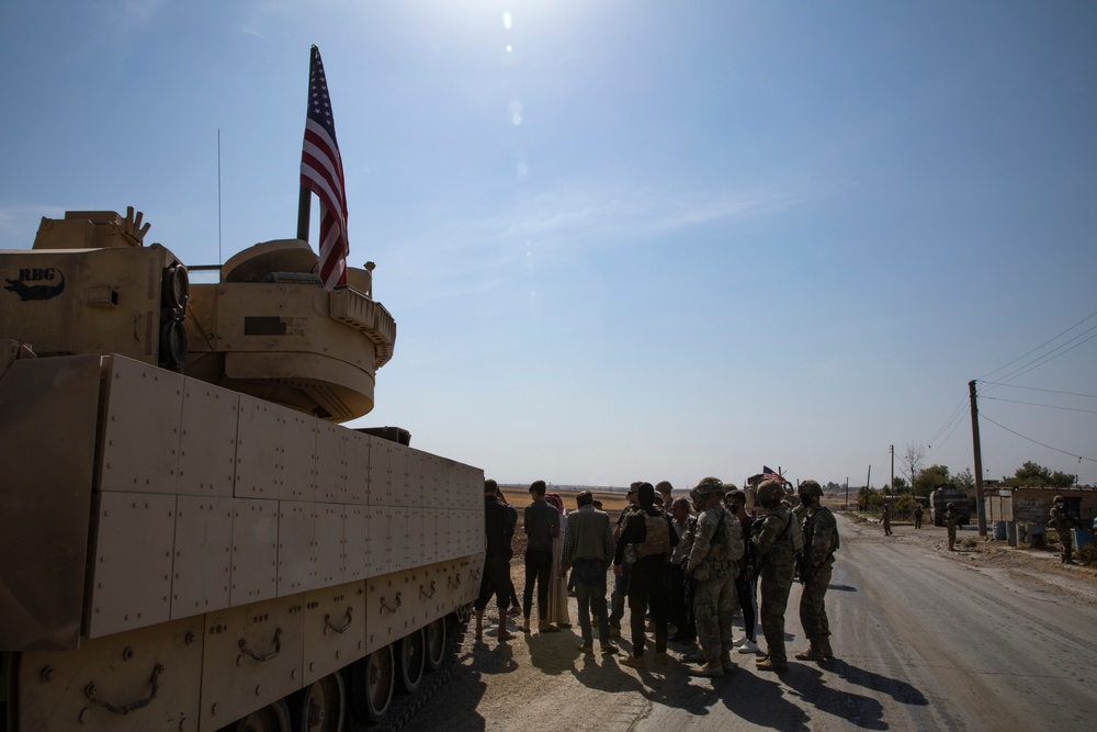 US Soldiers Convoy in Northeastern Syria