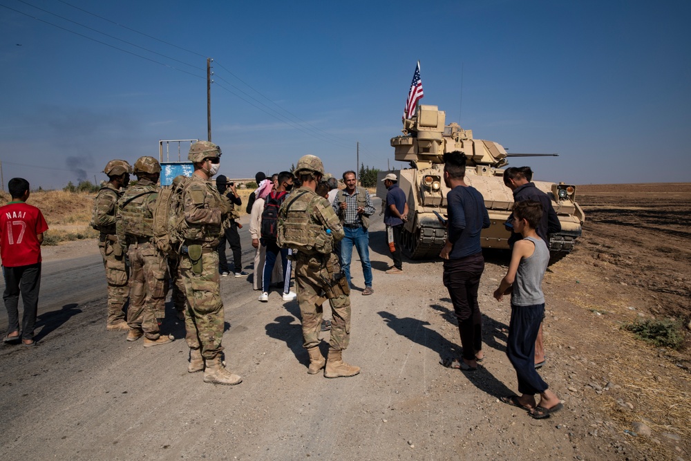 US Soldiers Convoy in Northeastern Syria