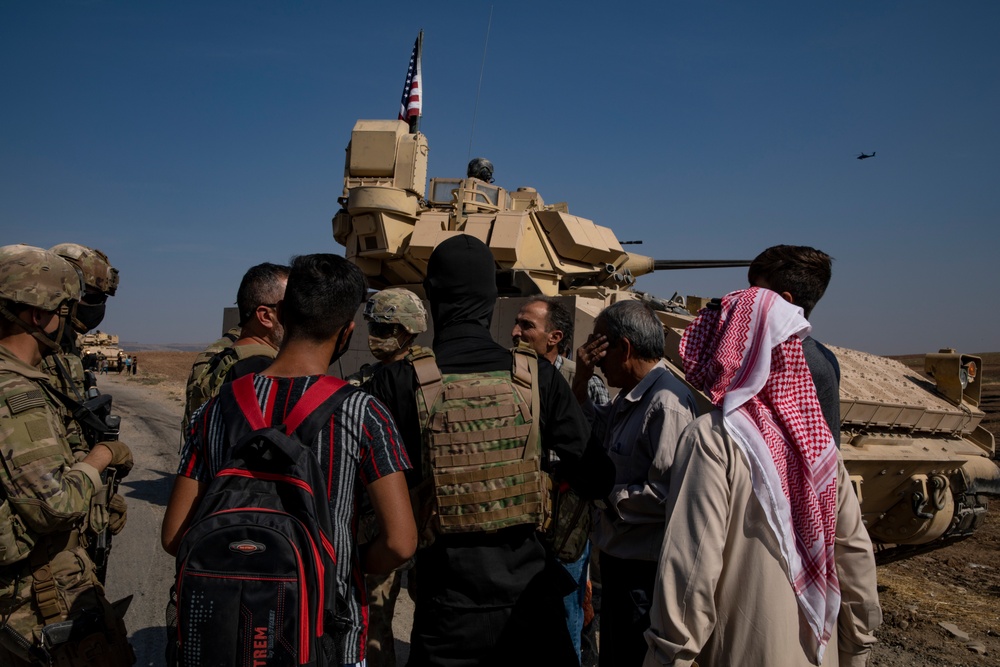 US Soldiers Convoy in Northeastern Syria