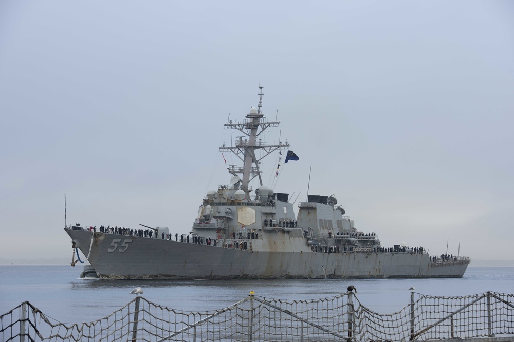 USS Stout (DDG 55) Returns to Naval Station Norfolk