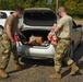 Members from the 110th Wing Battle Creek work with the Food Bank of South Michigan