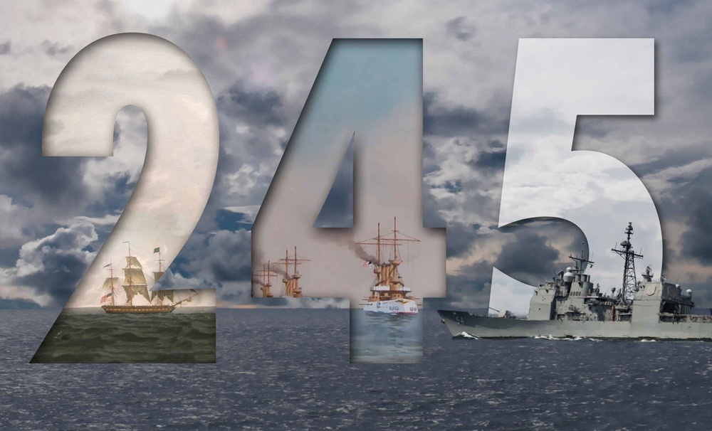 USS Antietam Navy Birthday Graphic