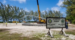 Seabees Construct Diego Garcia Tension Fabric Structure
