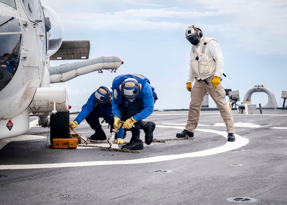 Flight Operations aboard McCain with JMSDF SH-60