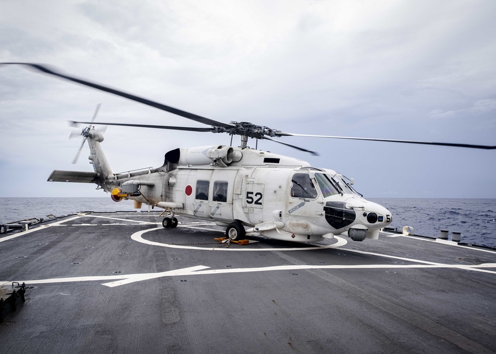 Flight Operations aboard McCain with JMSDF SH-60