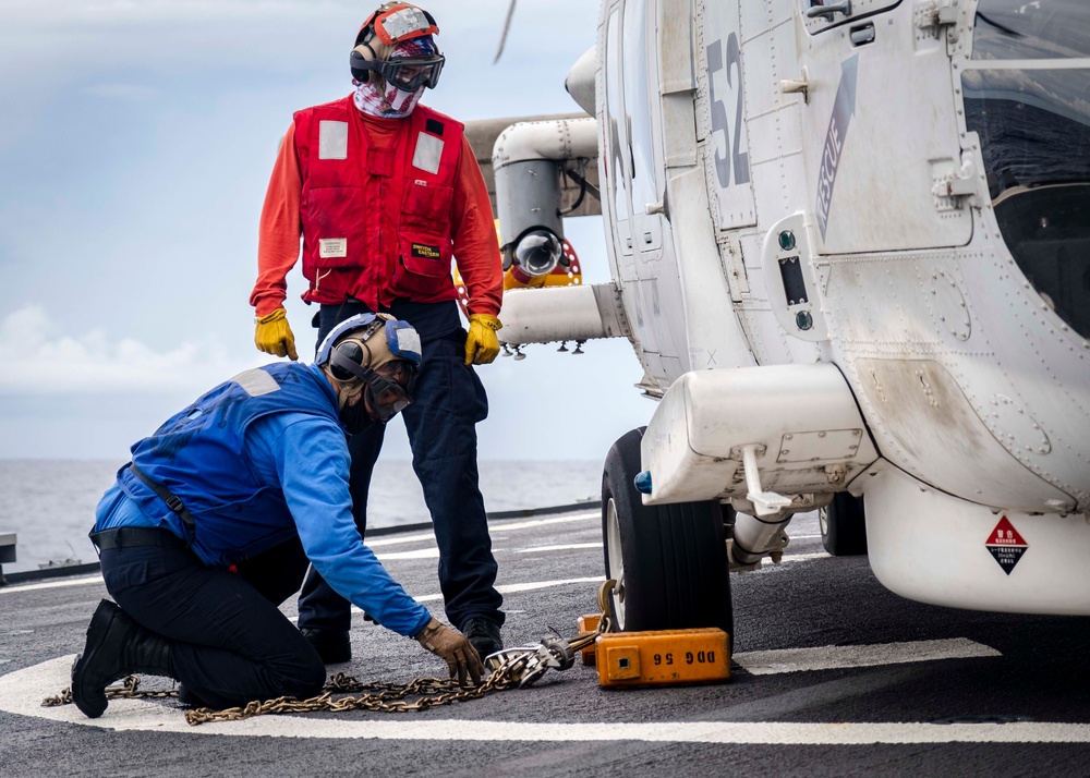 Flight Operations aboard McCain with JMSDF SH-60