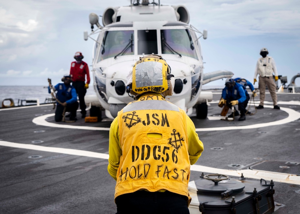 Flight Operations aboard McCain with JMSDF SH-60