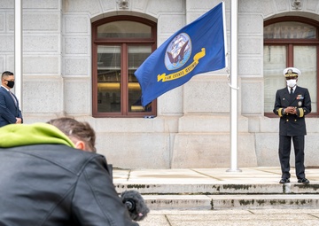 Navy flag raising ceremony at Philadelphia City Hall