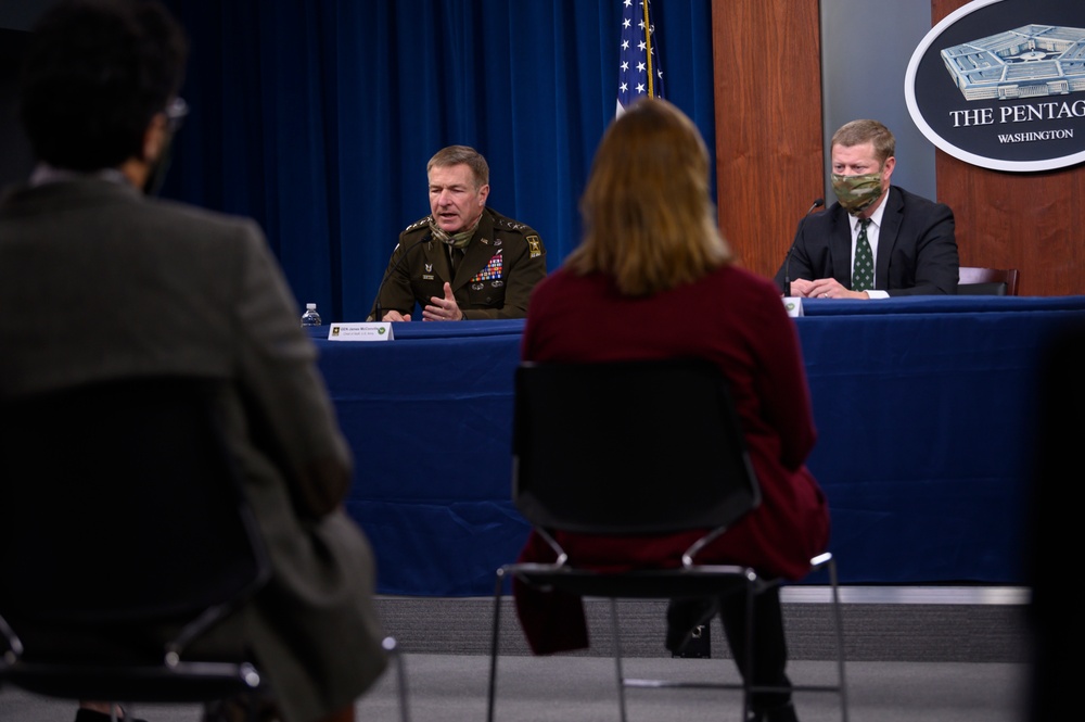 Army Leaders Hold Media Briefing at Pentagon