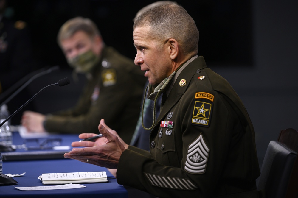 Army Leaders Hold Media Briefing at Pentagon