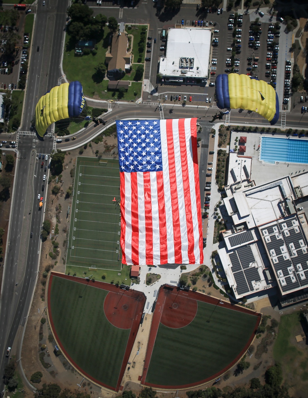 Navy Parachute Team take the leap for Navy's 245th Birthday