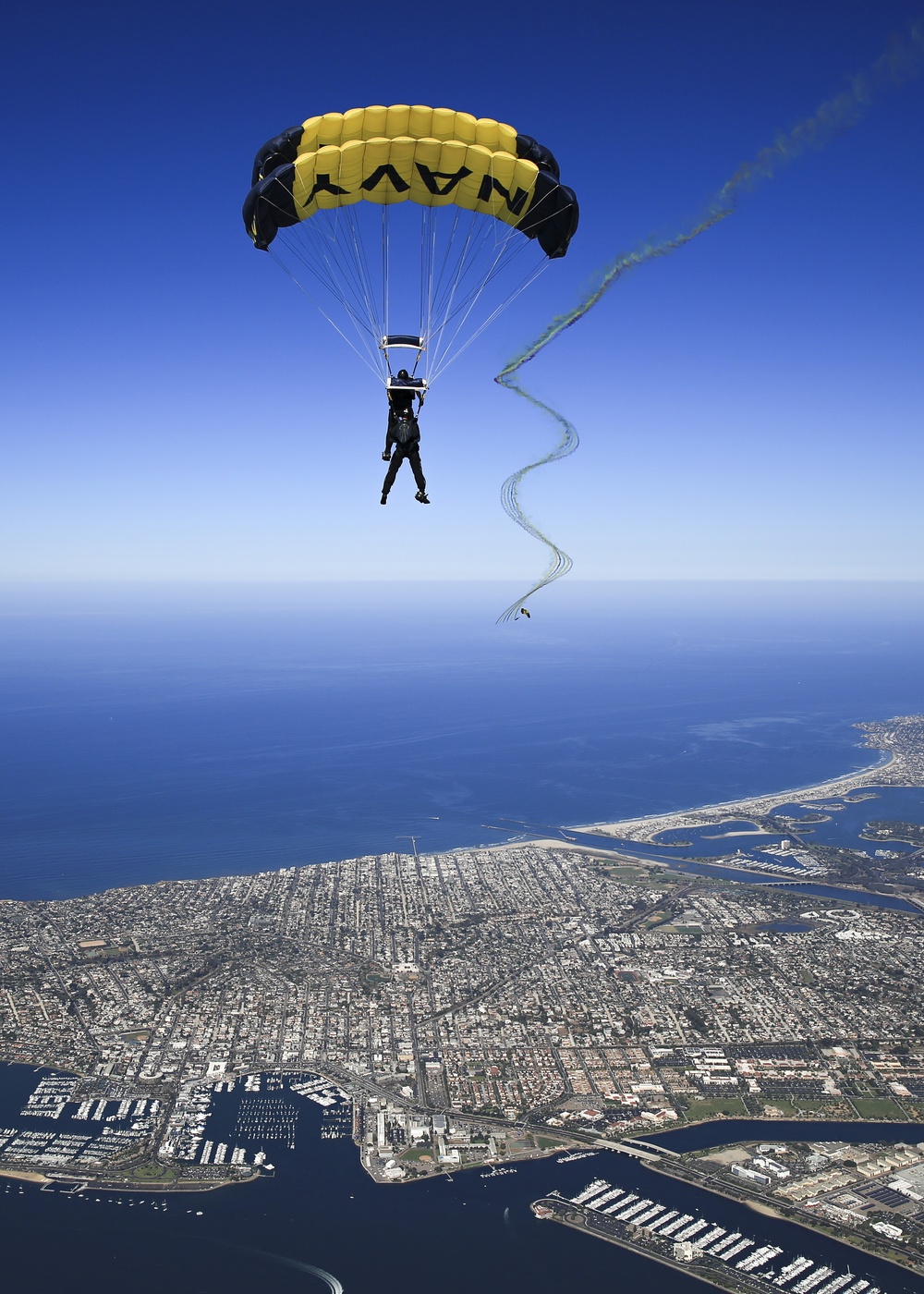 Navy Parachute Team dive into 245th Navy Birthday