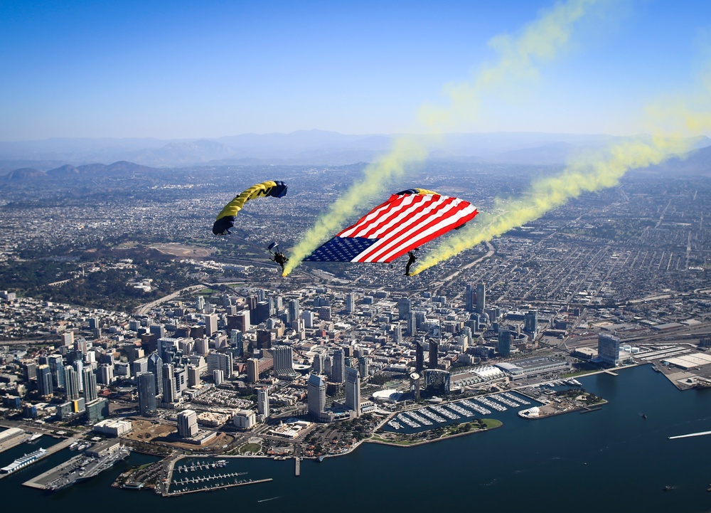 Navy Parachute Team celebrate Navy's 245th Birthday
