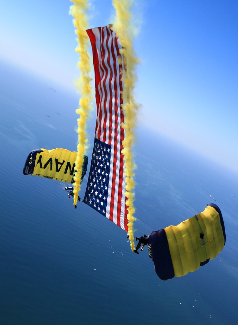 Navy Parachute Team dive into the Navy's 245th Birthday